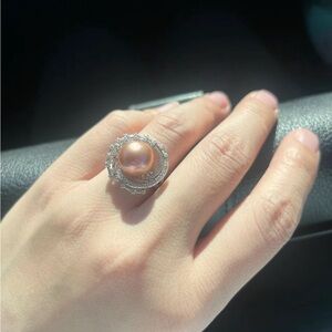 S925 pearl rings